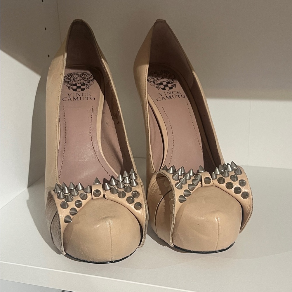 Vince Camuto Jamma Studded Crinkle Pumps - Picture 2 of 16